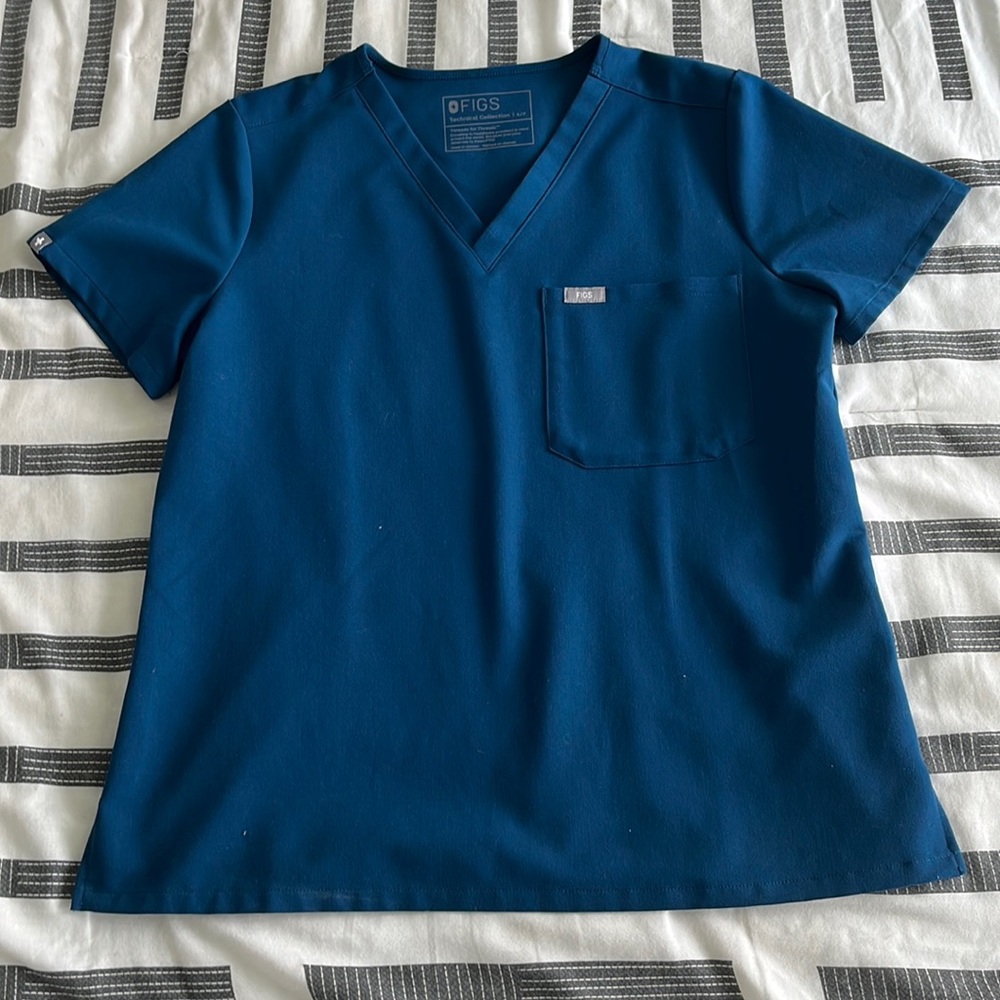 FIGS One-Pocket Catarina Scrub Top Deep Reef SP